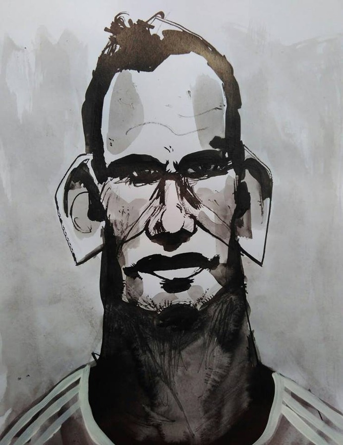 Bamboo, ink and brush 2 by Schadek