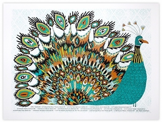 NateDuval.com: iron and wine tour #print #design #graphic #iron #wine #gigposter #drawn #duval #poster #and #nate #hand