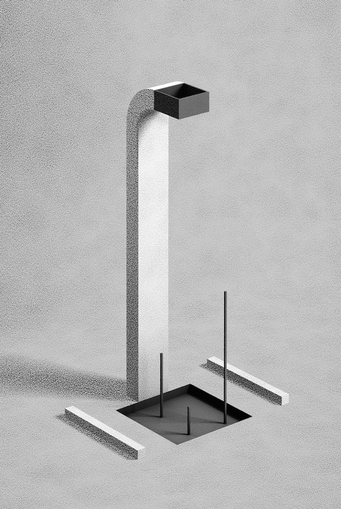 Sculptor turned illustrator Fabrice Le Nezet has produced a series of architectural illustrations #illustration #architecture