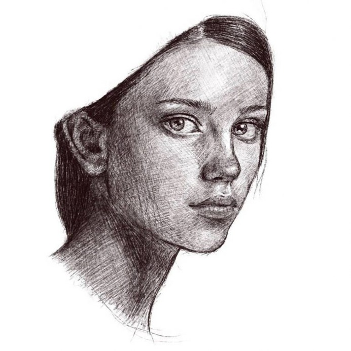 Digital Portrait Sketch by danivartist