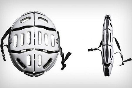 Conveniently portable, the Morpherhelmet Folding Helmet is perfect for cyclists to stay safe during their commute and folds away after arriv #lifestyle #design #travel #product #industrial #outdoor