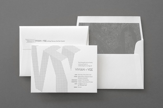 Graphic-ExchanGE - a selection of graphic projects #white #invitation #design #letterpress #envelope #gray #wedding