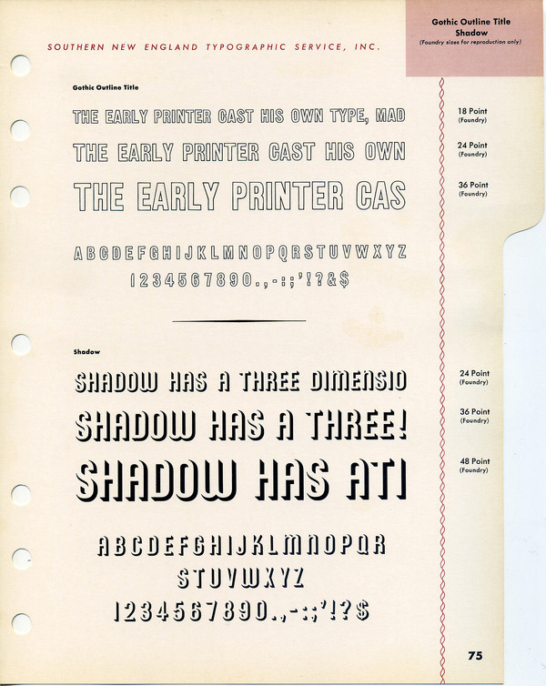 Shadow type specimen #type #specimen