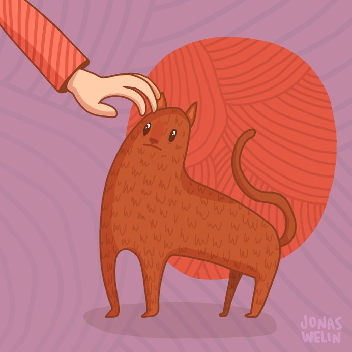 Cat illustration by Jonas Welin