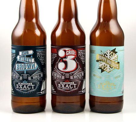 Schooner Exact Brewing Co. Bottles #packaging #beer #label #bottle