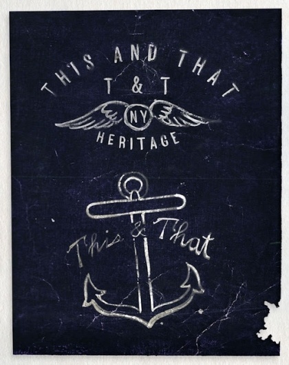 THIS N THAT HERITAGE #branding #design #logo #identity #vintage #navy #type #anchor #typography