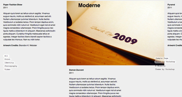 Moderne - Minimal Portfolio Theme for WordPress #portfolio #design #based #website #grid #photography #minimal #art #wordpress
