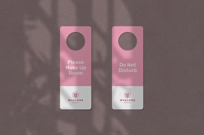 Door Handle Signage Mockup