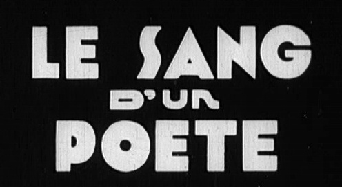 LE SANG D'UR POETE #white #and #black #titles #film #typography