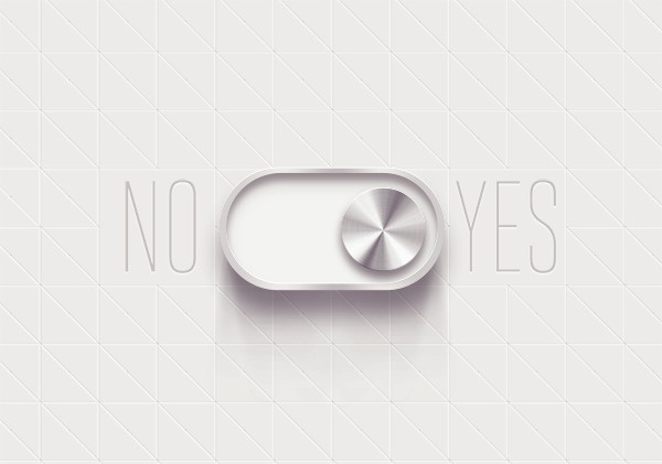 Yes/No Interface #switch #white #interface #ui
