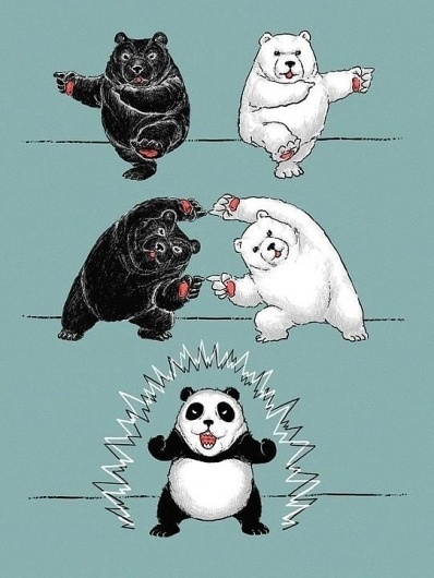 (1) Wall Photos #illustration #panda #funny