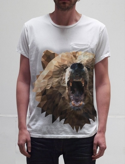 OSO / BEAR on the Behance Network #angular #bear #triangles #shirt