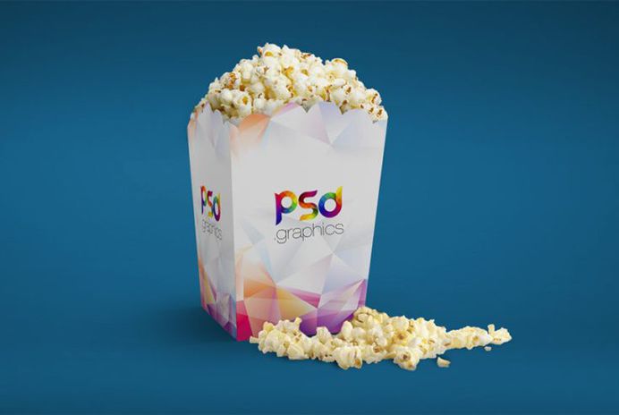 Popcorn Packaging Mockup PSD