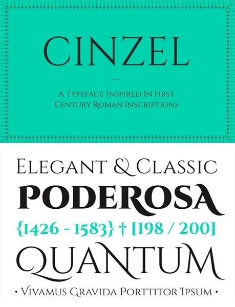 free fonts 2014 Cinzel #fonts #types