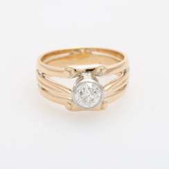 Solitaire ring with 1 Altschliffdiam. approx 1ct