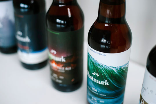postmark, beer, culture, reflective, bottle