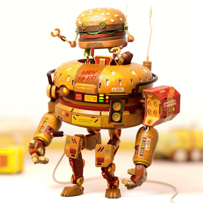 ROBOT BURGER TOYODA BORN TO FAT