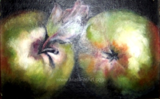 Green apples still life painting for kitchen #decor #kitchen #for #art #paintings