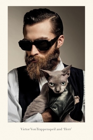 bangbangdot.com | Isson- School of Bauhaus 1934 #beard #portrait #sunglasses #cat