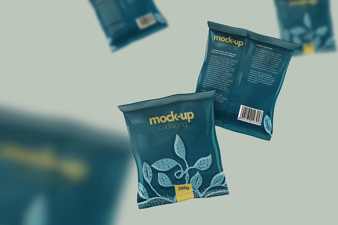 Foil Sachet Branding Mockups