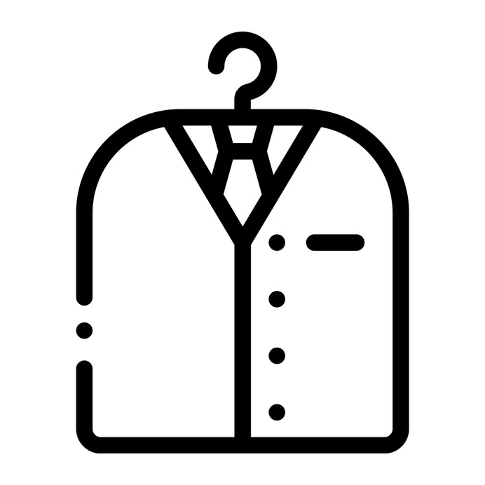 See more icon inspiration related to suit, uniform, hanger, shirt, tie, fashion, professions and jobs, businessman, job, clothes and man on Flaticon.