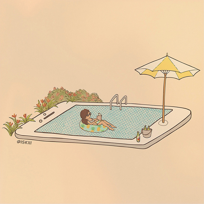 tropical phone ❑ illustration by @iSKiii