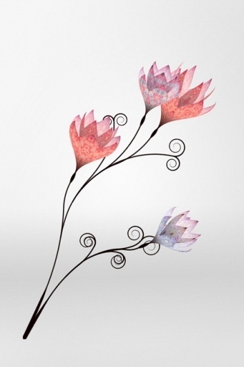 Creative Review - Mulberry says it with (digital) flowers #illustration #flowers