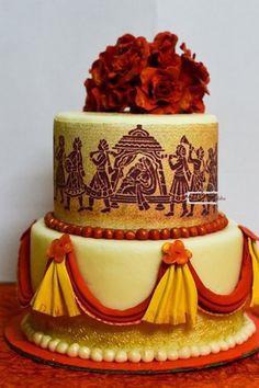 Doli print wedding cake ,