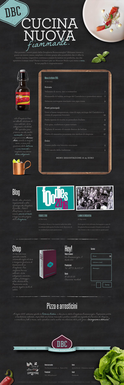 Website of Drogheria Buonconsiglio #blackboard #webdesign #micheletenaglia