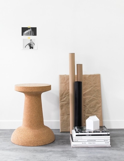 Pushpin Cork - Kenyon Yeh for ESAILA #cork #design #stool #product #furniture #natural #minimal