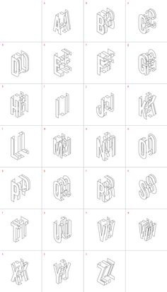 Exploded type by Craig Atkinson, via Behance