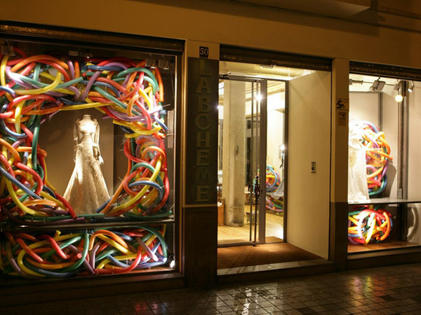 La Bohème windows Spring Summer 2013 by Bomarzo, Valencia Spain visual merchandising