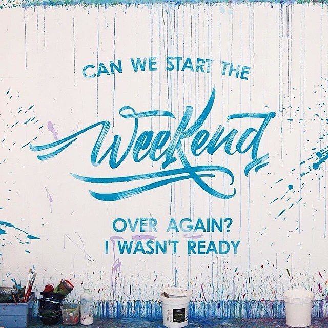 Weekend Typography #lettering #hand #weekend #typography