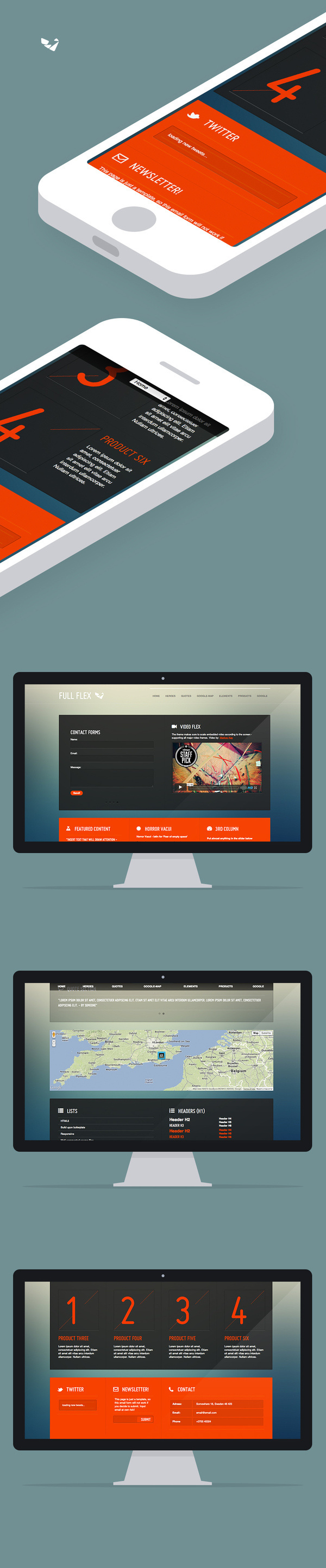 fullflex #design #orange #web #clean