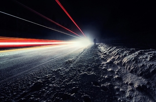 Mysterious Photography of Mikko Lagerstedt | Abduzeedo | Graphic Design Inspiration and Photoshop Tutorials #snow #exposure #night #mikko #lagerstedt #long #light #trails