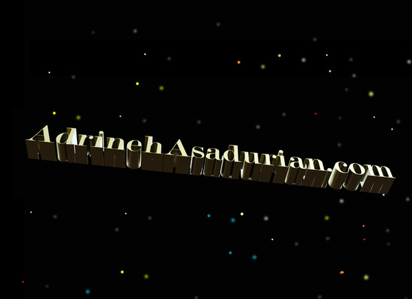 Main : Adrineh Asadurian #modeling #graphics #inspired #space #gold #80s #type #3d