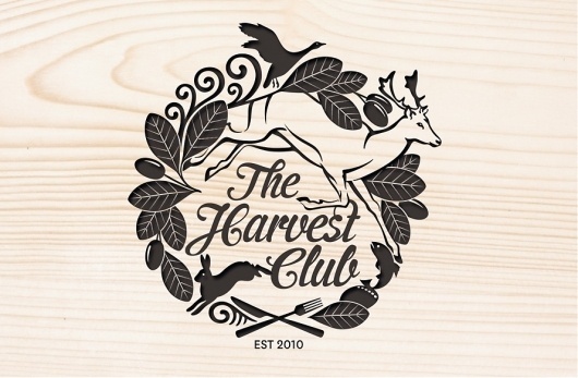 The Harvest Club » 2Di4design #deer #logo #wood #hunting #type #signet