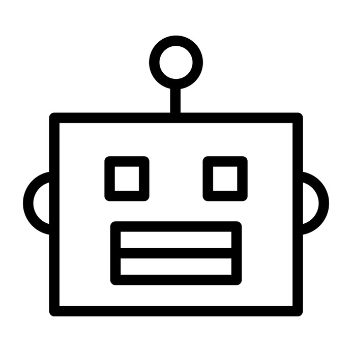 See more icon inspiration related to bot, robot, android, Science fiction, electronics, user, head, avatar and technology on Flaticon.