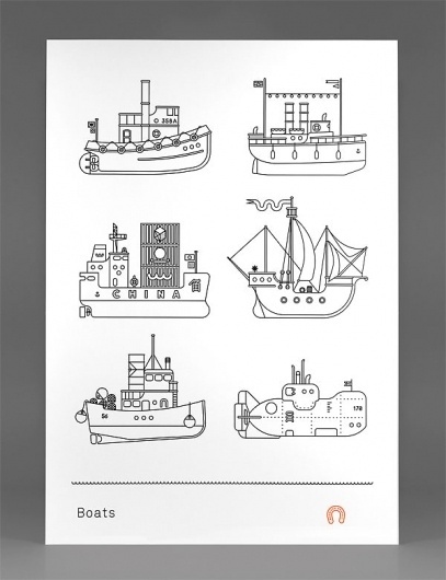 Boats Poster - FPO: For Print Only #illustration #design #graphic