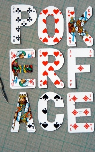 poker face (font experiment) on the Behance Network #experimental #poker #type #cards #typography