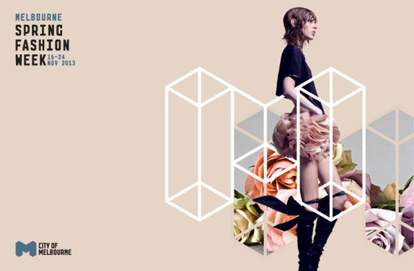 Melbourne Spring Fashion Week Concept & Guidelines on Behance #creative #white #sarita #walsh #city #design #guidelines #of #black #melbourne #identity #and #fashion #logo #3d #flowers
