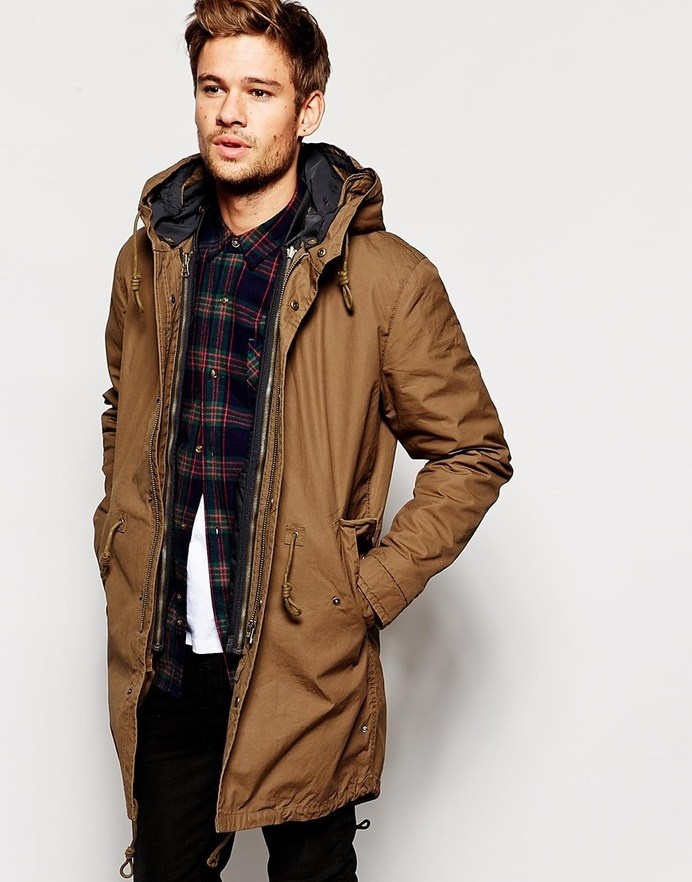 Selected Premium Fishtail Parka With Detachable Lining, www.asos.com #fashion #male #parka