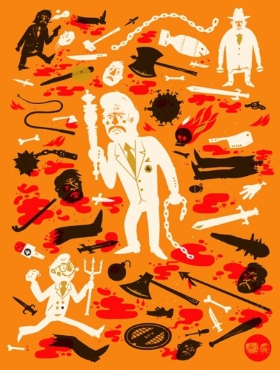 Anchorman Fight Scene Print | CMYBacon #print #anchorman #fight #illustration