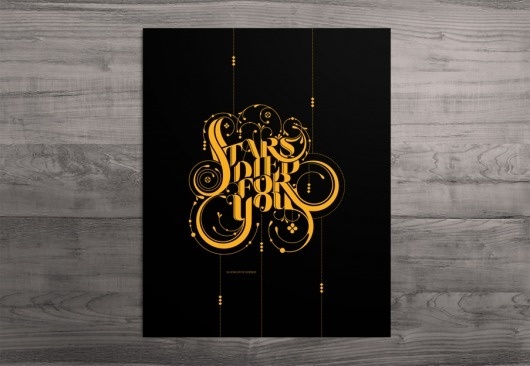 Stars died for You - Marcos Calamato #type #lettering #hand