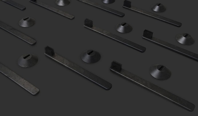 "A" - Minimal Toothbrush Alphabet Collection - Masterpicks - Design Inspiration