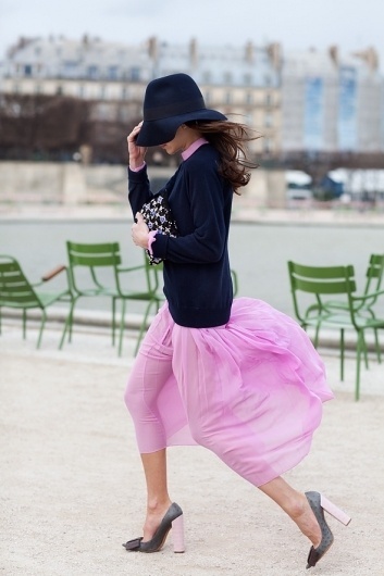 The Sartorialist #pink #photography #navy #fashion #blue