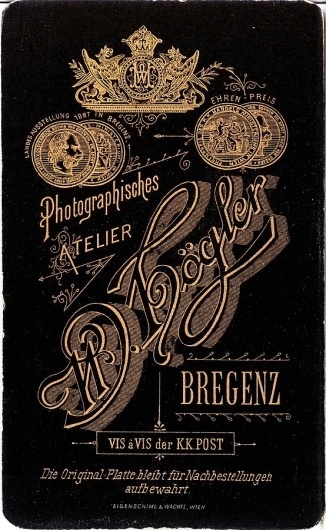 Typography / Bregenz Photo Back, 1800s, type, typography #type #vintage
