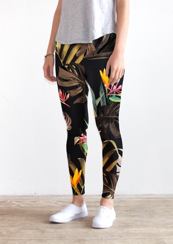 Tropical leggings by KFKS store. #clothing #fashion #design #pattern #tropical #wild #kfksleggings #newyork #illustration
