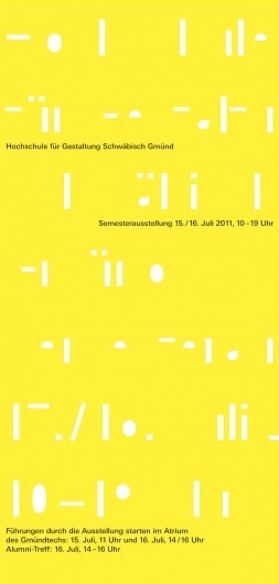 Immer wieder einen Besuch wert: HfG Schwäbsch Gmünd #poster #typography