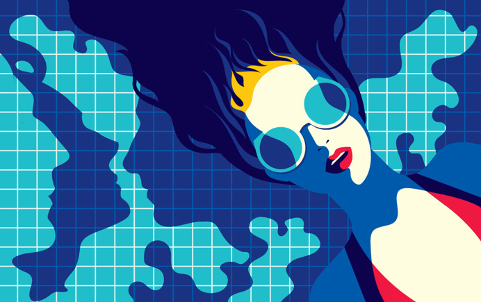 A Bigger Splash - Malika Favre #illustration #flat
